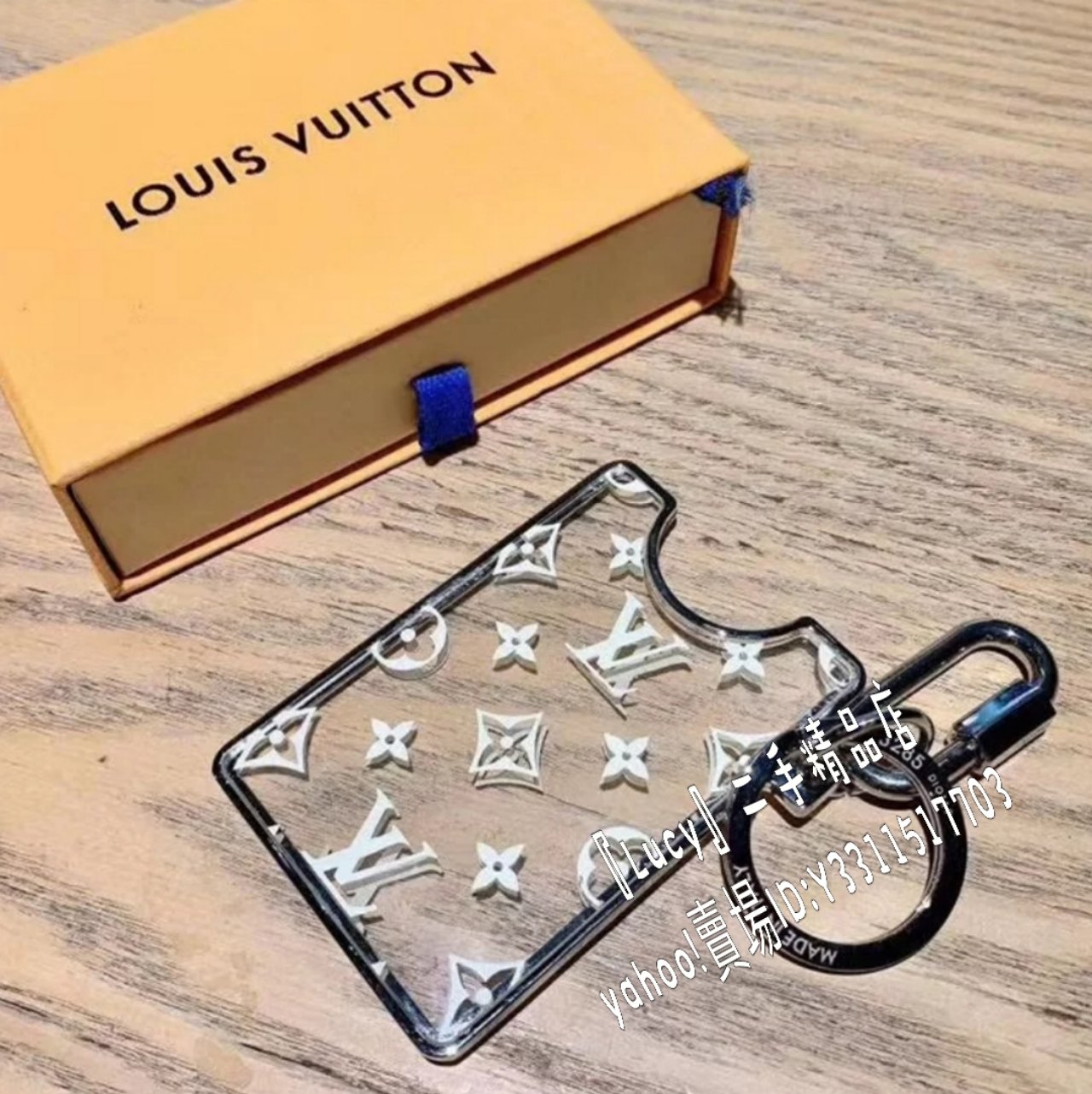 LOUIS VUITTON Transparent Plexiglass Prism ID Card Holder