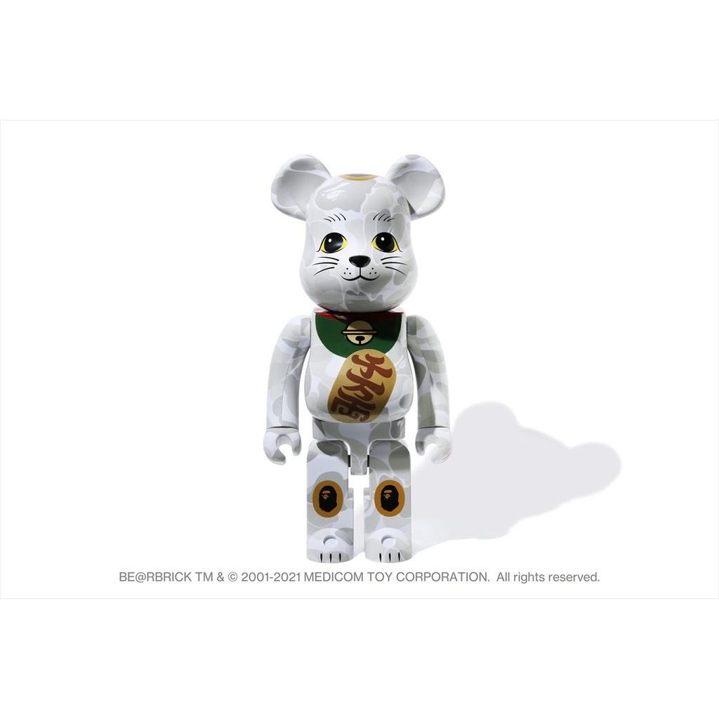 BAPE X MEDICOM TOY NEW YEAR BE@RBRICK MANEKINEKO 1000% 聯名招財貓