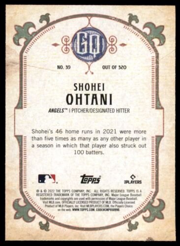 大谷翔平漂亮畫卡2022 Topps Gypsy Queen | Yahoo奇摩拍賣