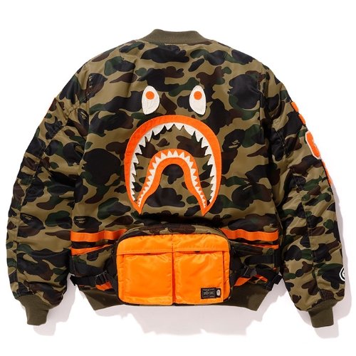 ビタミンカラーのハーモニー ☆激レア☆APE city camo シャーク ma1