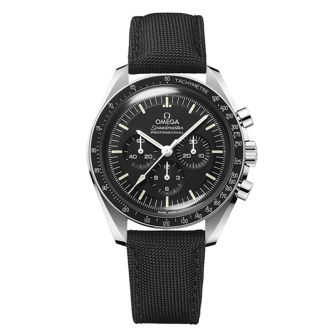 【玩錶交流】全新品 登月 OMEGA Speedmaster 42mm 3861 不透背 尼龍布料錶帶 31032425001001