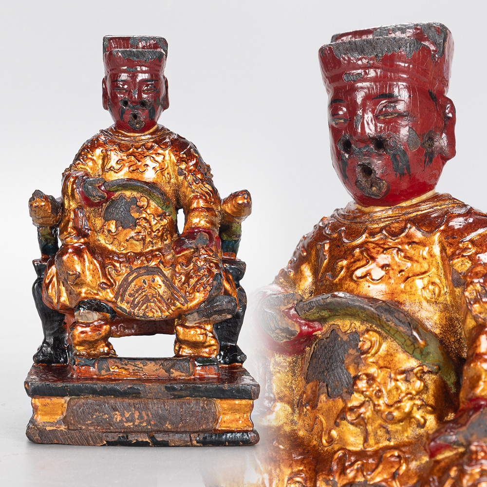 宏】1315) チベット首飾 仏像 トルコ石 装飾 蓋物/(唐物クメール仏教