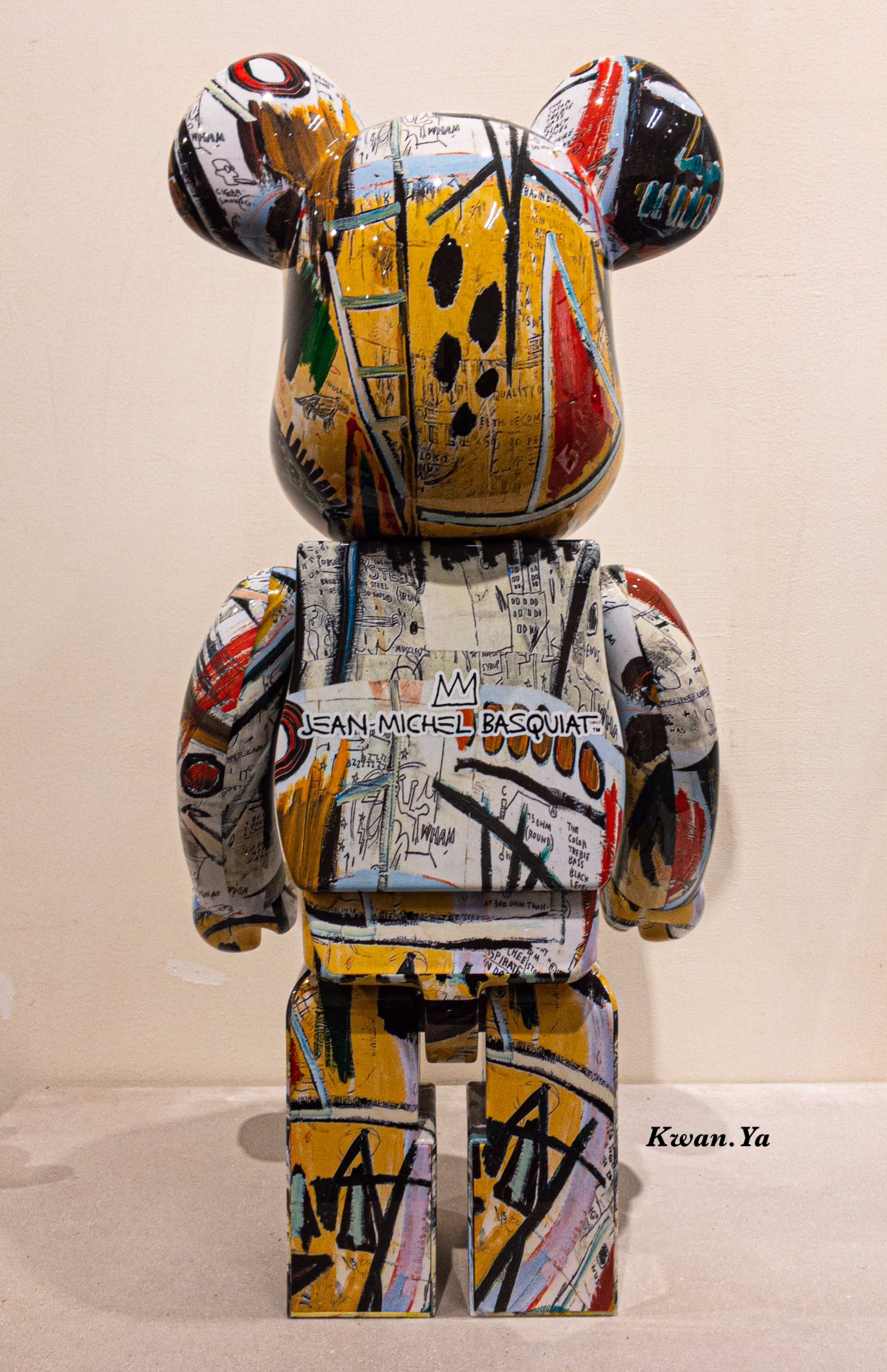 巴斯奇亞Jean Michel Basquiat Bearbrick 1000% Medicomtoy 庫伯力克熊