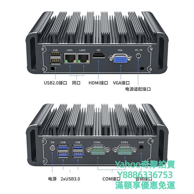 工控系統倍控N5105雙網卡串口RS485工控機J6412四核I3I5I7四核電腦NUC迷你主機J6413 I7-116