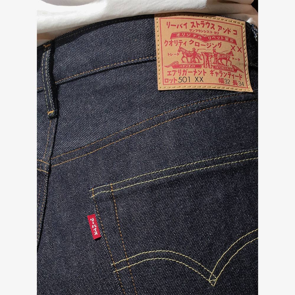 Levis LVC 日本製501 1955 限定版日文片假名原創直筒丹寧牛仔褲W32L34 