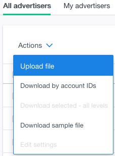 upload excel single multiaccount