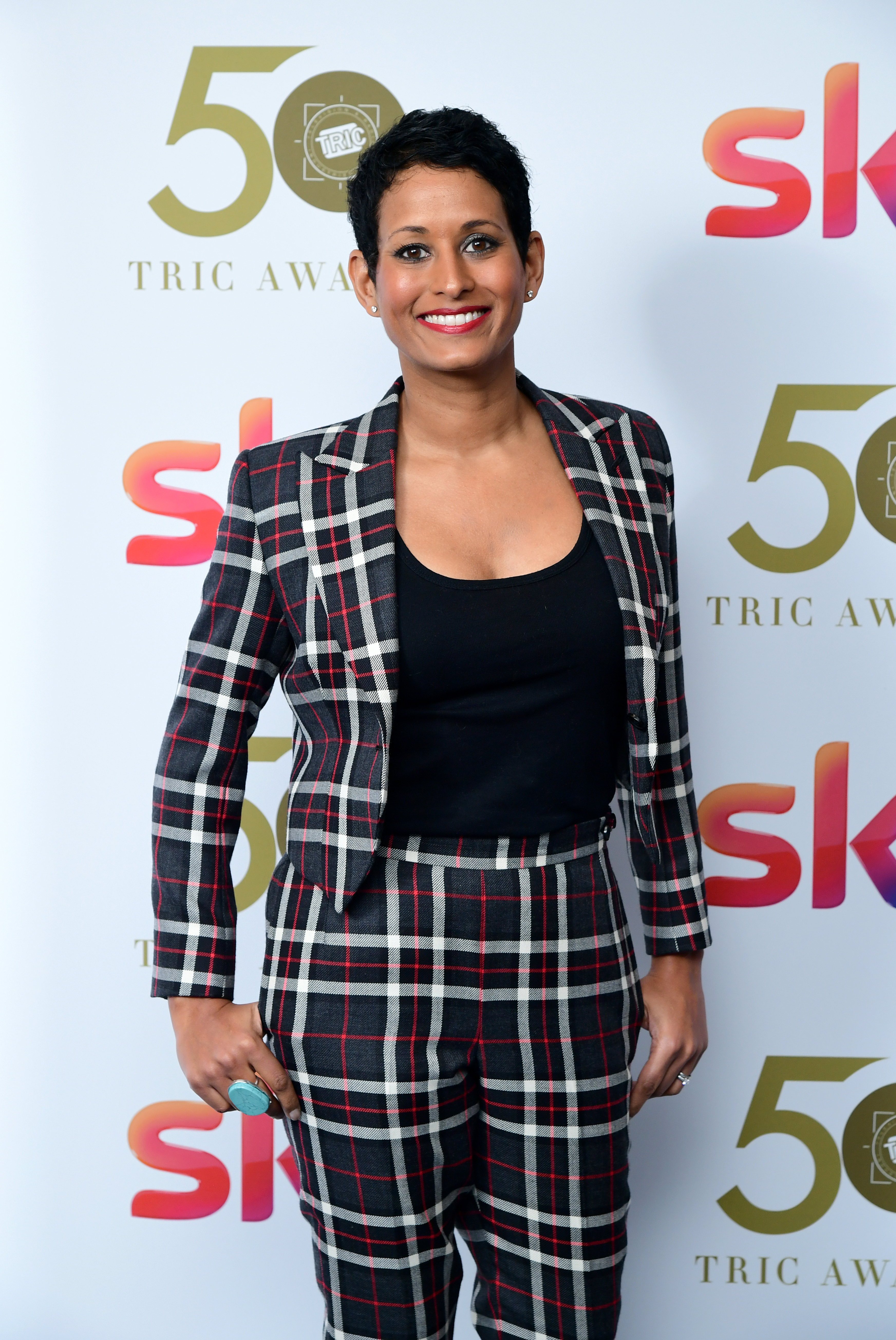 Naga Munchetty attending the TRIC Awards 2019 50th Birthday Celebration held at the Grosvenor House Hotel, London.