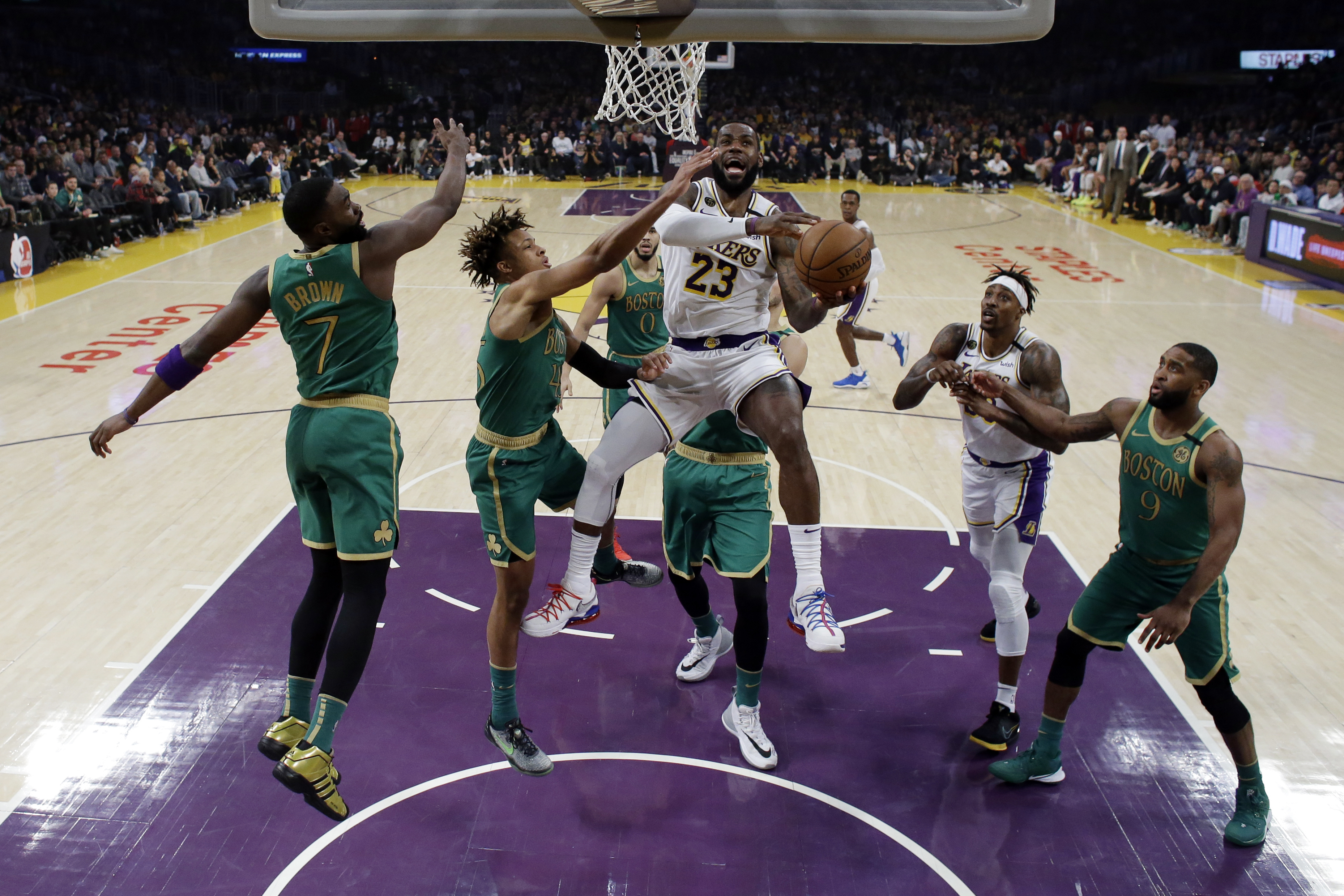 Los Angeles Lakers Eke Out Home Win Over Boston Celtics