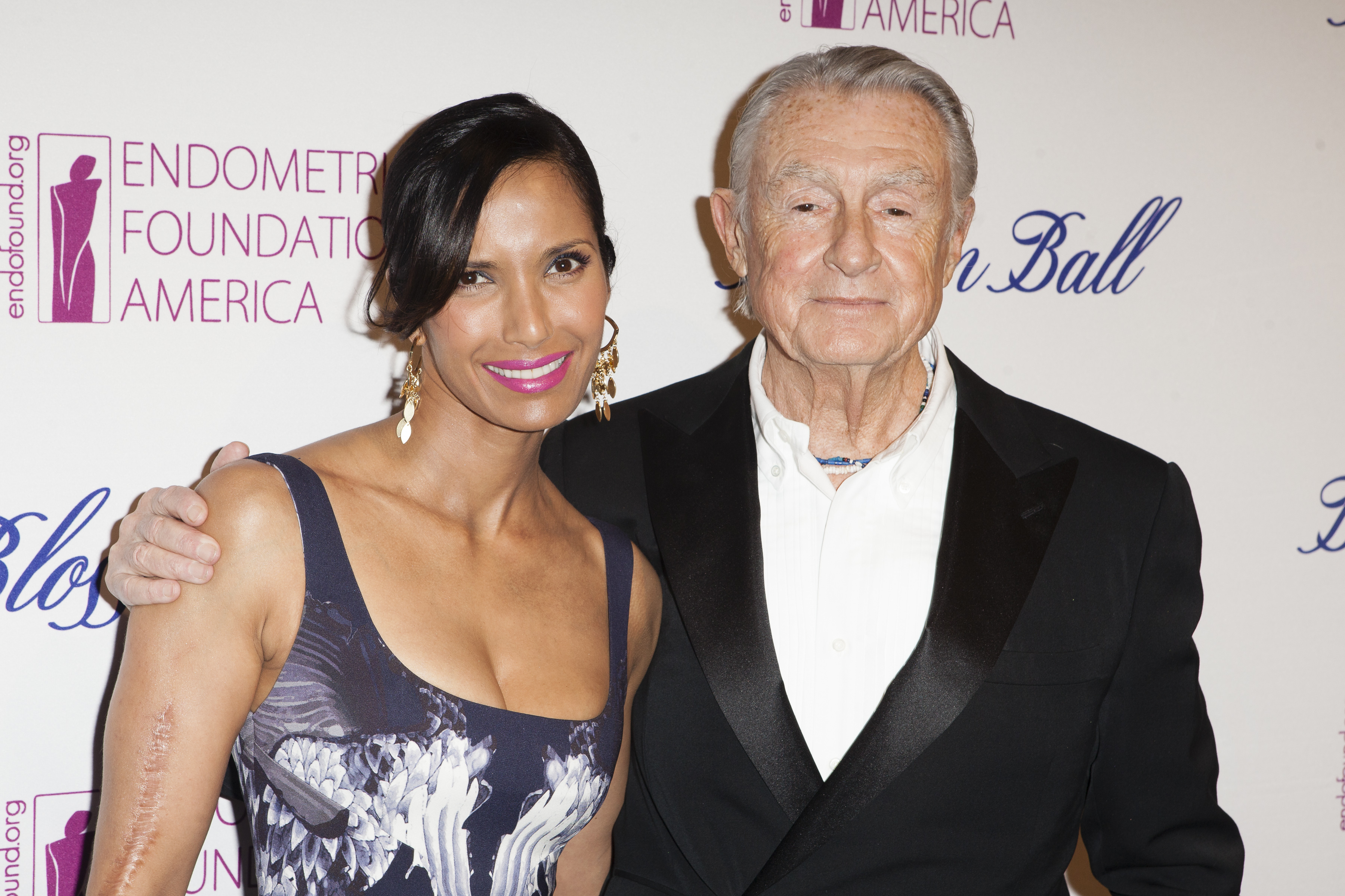 ***FILE PHOTO*** Director Joel Schumacher Has Passed Away at 80. NEW YORK, NY - MARCH 11: Padma Lakshmi and Joel Schumacher attend The Endometriosis Foundation of America's Celebration of The 5th Annual Blossom Ball at Capitale on March 11, 2013 in New York City. Credit: Corredor99/MediaPunch /IPX