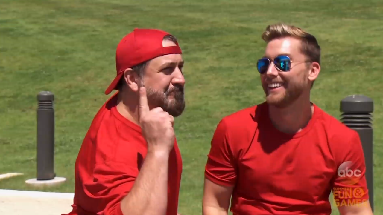 Joey Fatone and Lance Bass recalled the awkward moment that Fatone found ou...