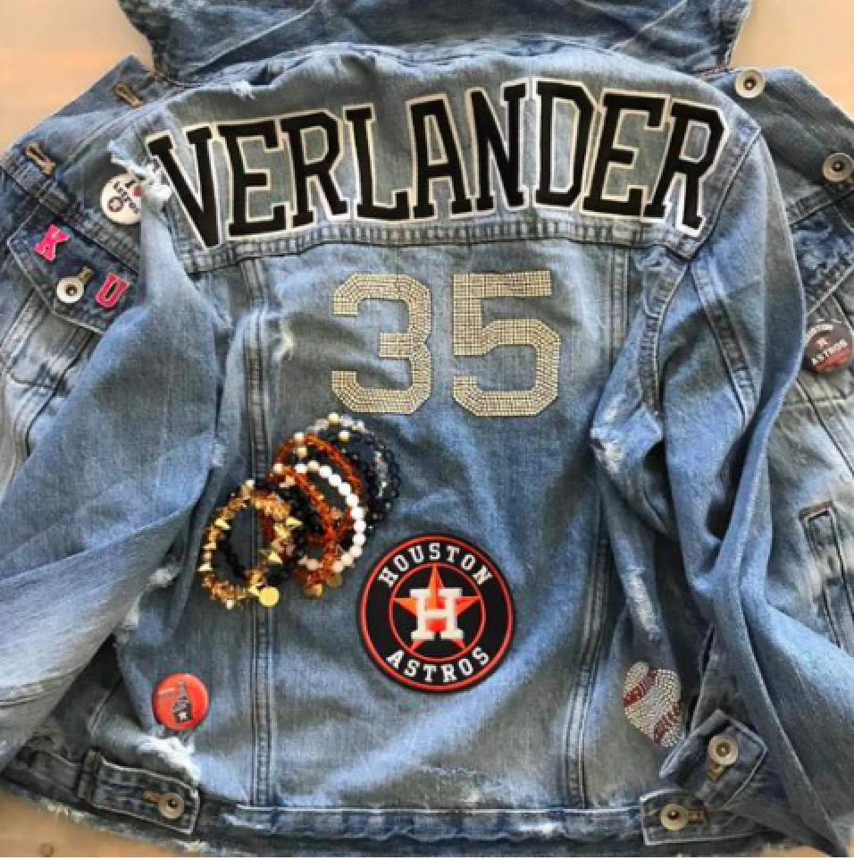 Kate Upton wore a $400 jean jacket with 'Verlander' on the back to the  World Series