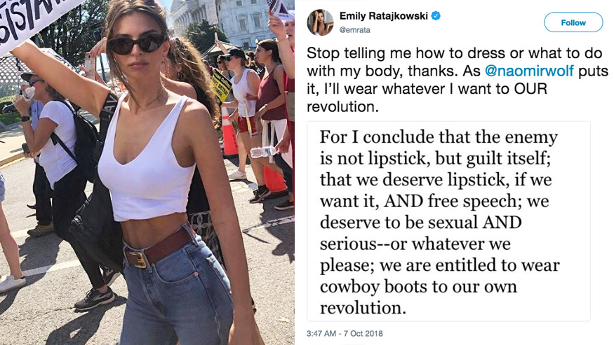 Emily Ratajkowski Fires Back After Being Shamed For Not Wearing A Bra