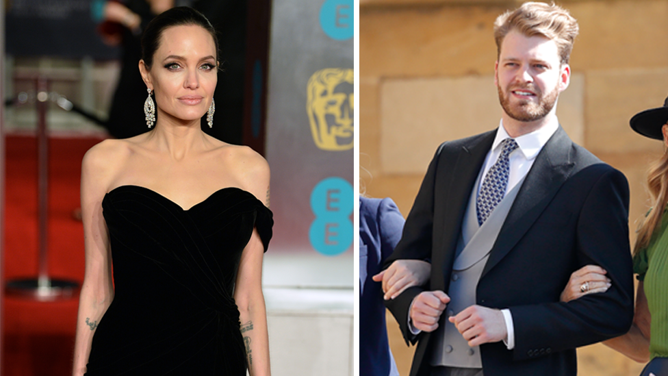 Angelina Jolie accessorizes her look with Princess Diana's