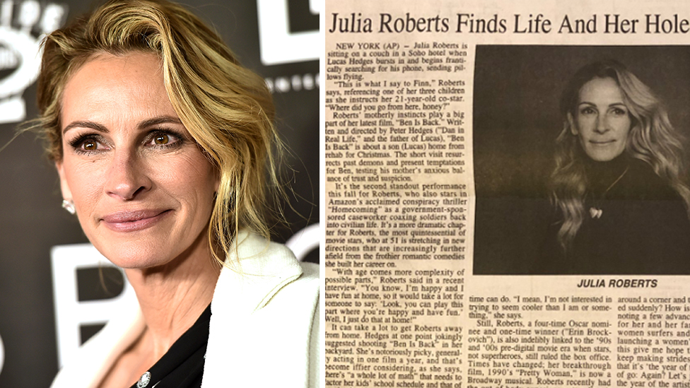 Post Journal Newspaper Makes Awkward Julia Roberts Headline Typo Saying 