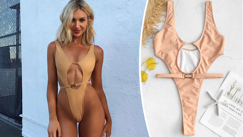 The outrageous one piece swimsuit mocked on social media