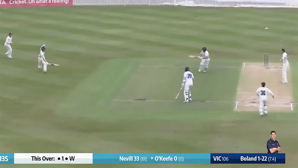 Injured NSW batsman ignores own runner to run himself out