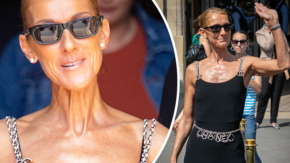 Céline Dion spotted in Chanel bodysuit in Paris, after weight loss