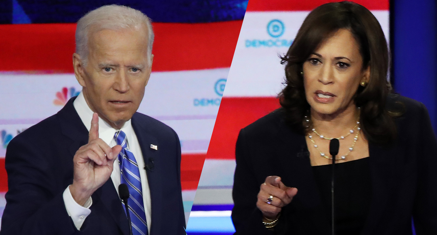 Sparks fly as Kamala Harris challenges Joe Biden's record on race