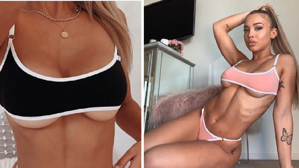 Tammy Hembrow underboob bra doesn't cover breasts