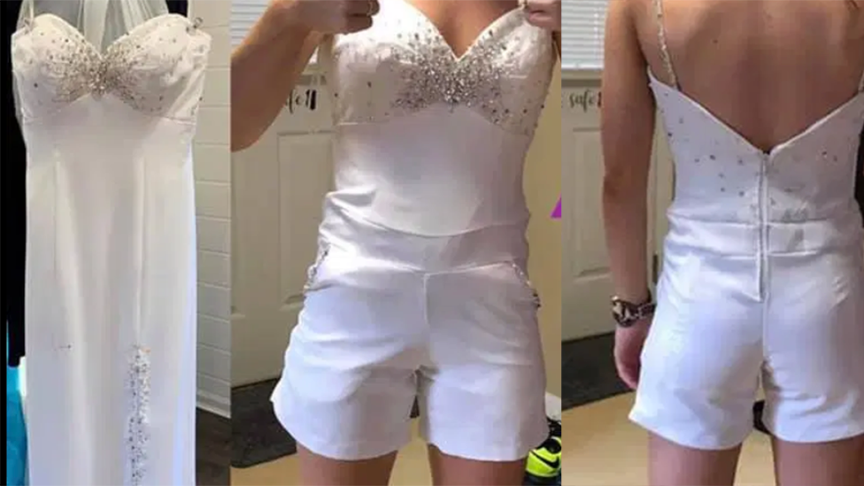 Unusual 'rose wedgie' wedding dress gets savagely mocked online