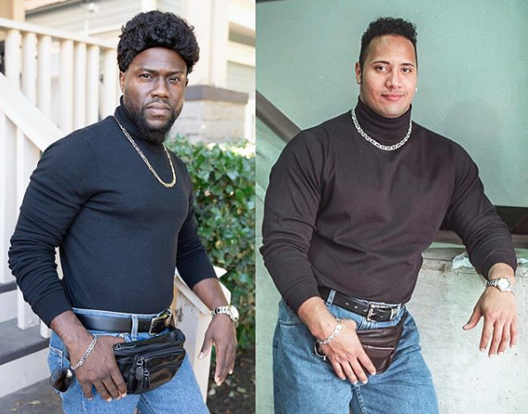 Kevin Hart rips The Rock over his classic bumbag picture with