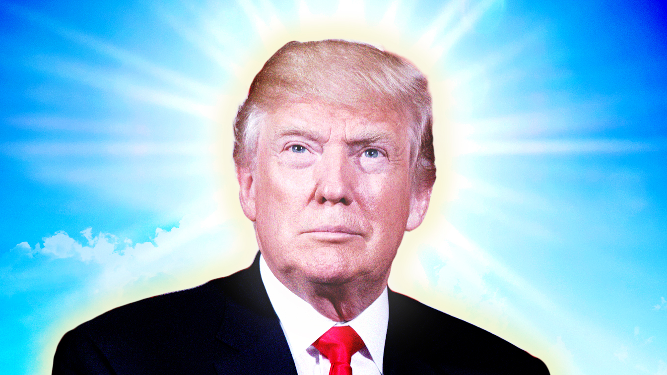 Image result for trump as god