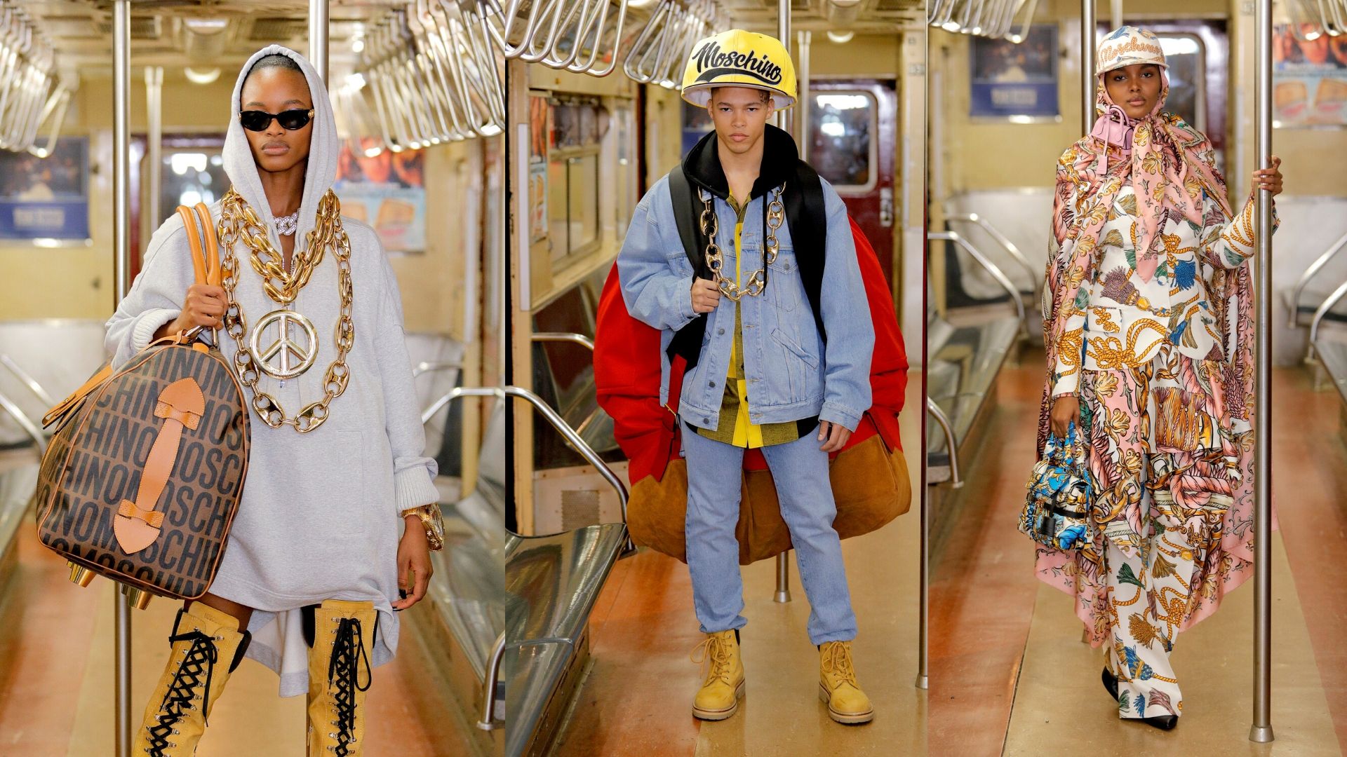 Pre Fall 2020: Moschino goes super size on New York subway