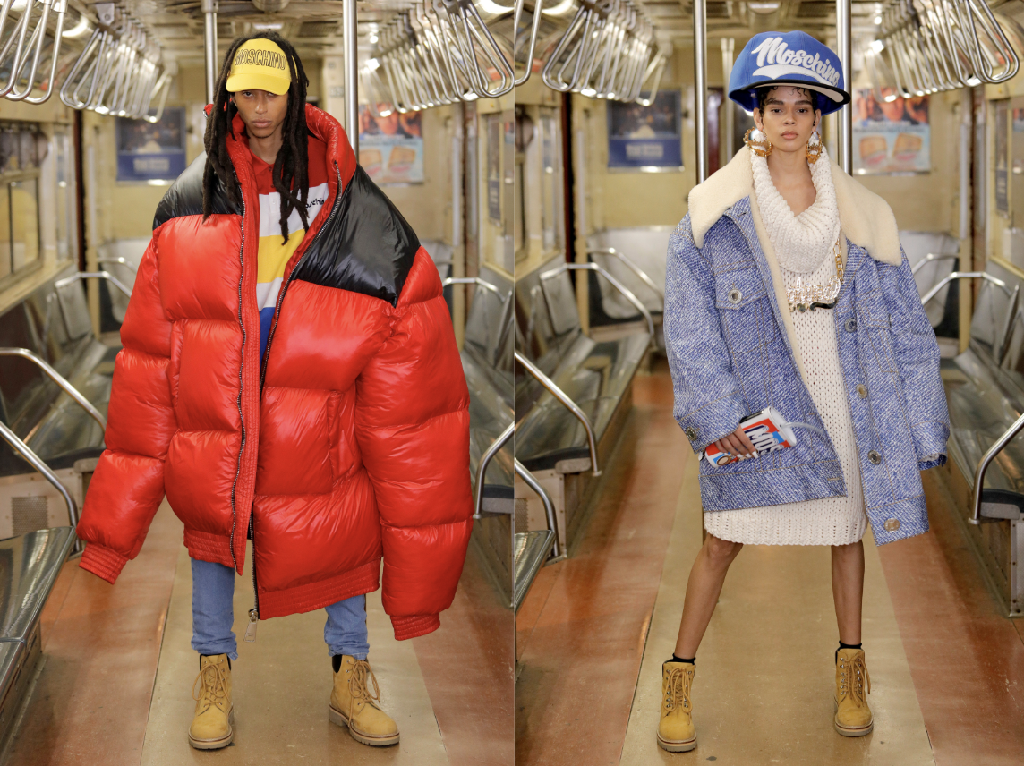 Moschino debuts latest collection on the NYC subway