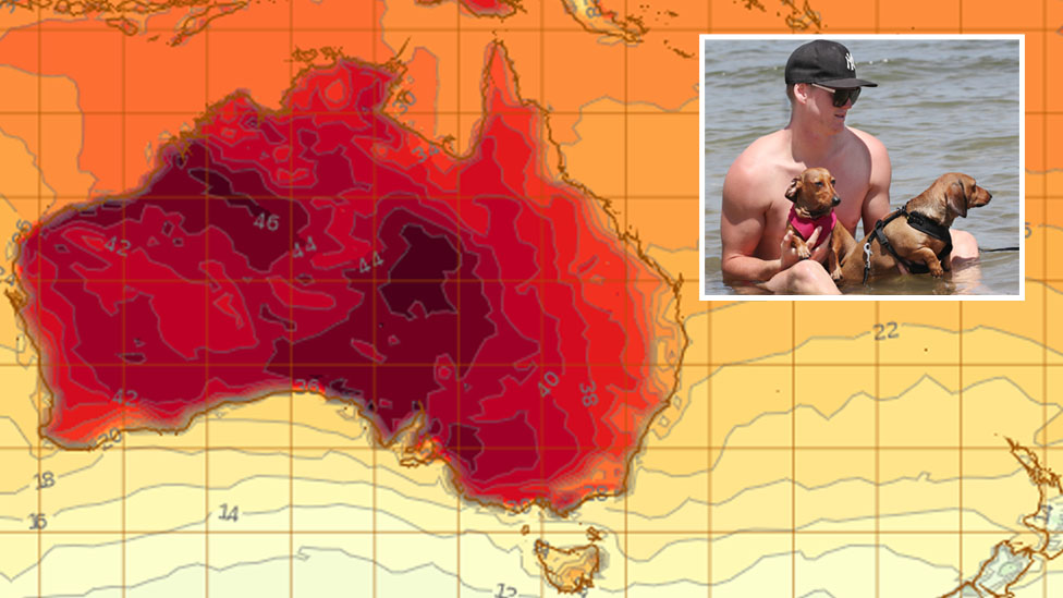 Australia heatwave Map shows recordbreaking forecast