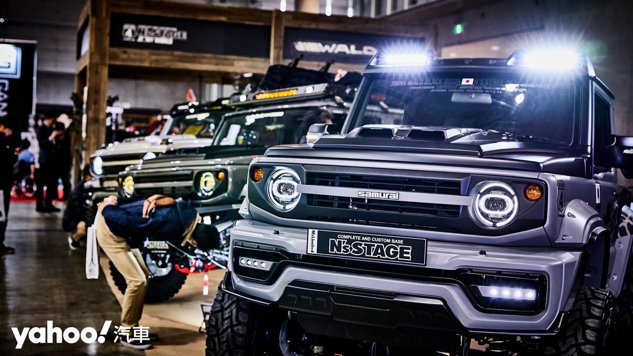 Suzuki Jimny Tokyo Auto Salon Auto Salon Sema Toyo Tire Jaos N S Stage Little Monster Samurai 五門改裝 Big Foot Bumper 底盤升高