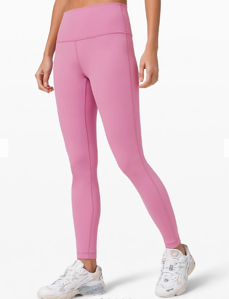 Lululemon Lululemon Wunder Under Tight 25 Pink Striped Leggings 2