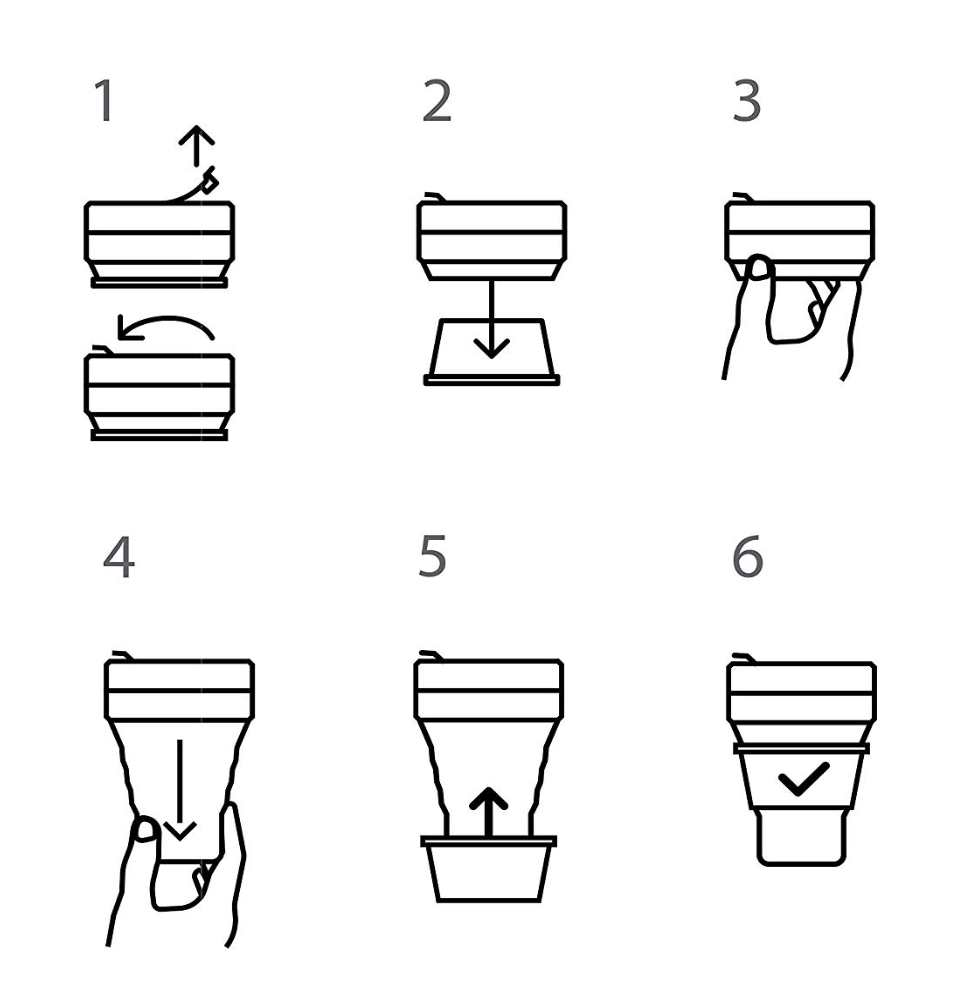 How to collapse Stojo Collapsible Cup