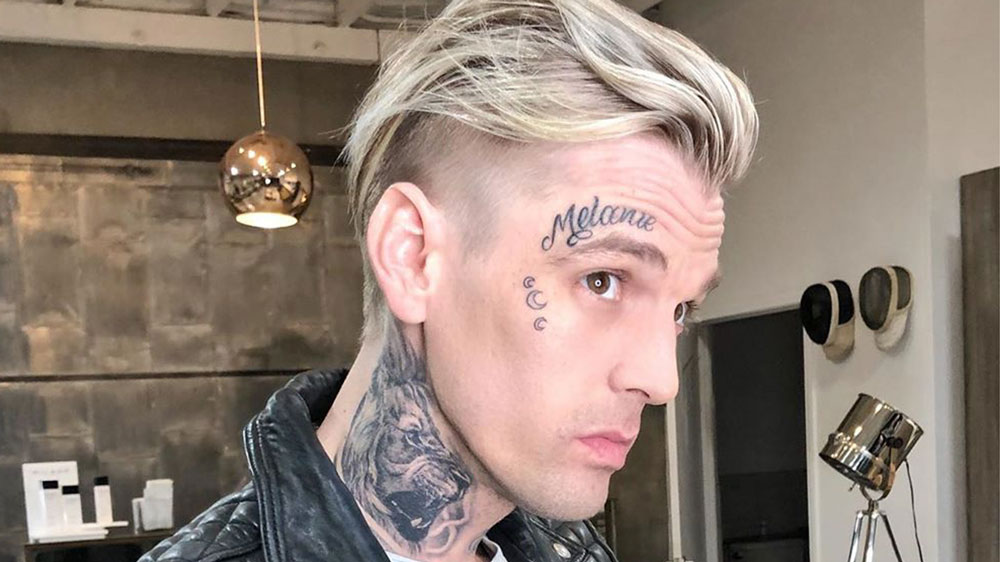 Aaron Carter Face Tattoo Butterfly