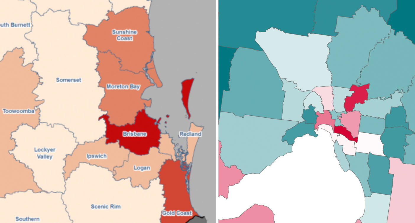 Coronavirus: State maps reveal Australia's virus hotspots