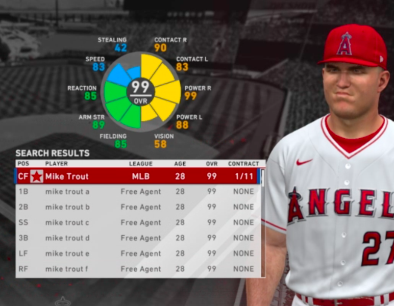 Living in Sim: We made a team of 26 Mike Trouts. It lost 50 straight games