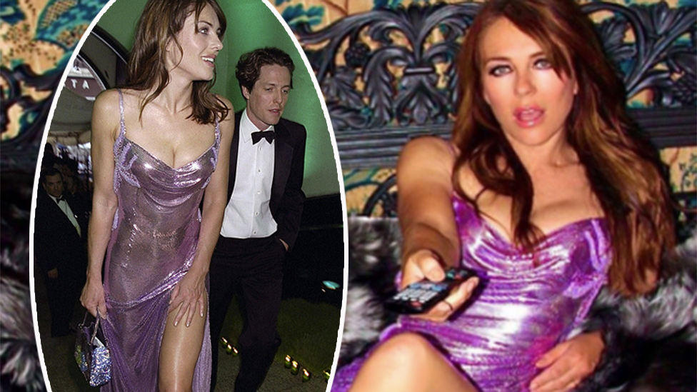 Liz Hurley wears Versace dress worn 21 years ago during lockdown