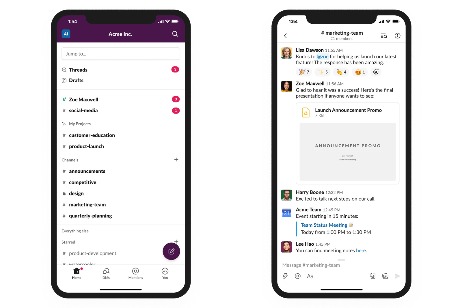 Slack's revamped mobile app puts key features within easy reach