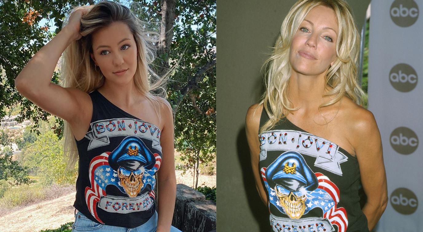 Ava Sambora Looks Like Mom Heather Locklears Twin In Borrowed Vintage Bon Jovi Concert Tee Video