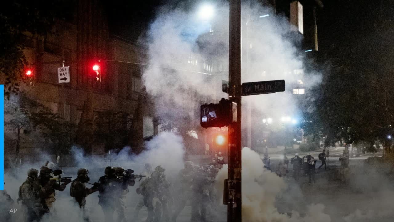 Protesters Set Fire At Portland Courthouse