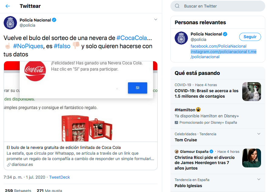 No, Coca-Cola no ofrece neveras gratis en WhatsApp: es un intento de robar  tus datos