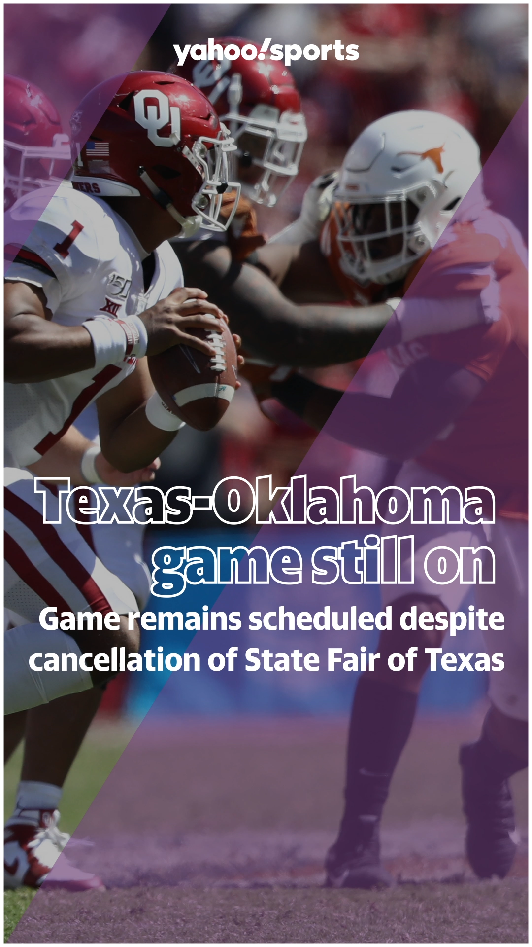 Oklahoma vs. Texas football game still on schedule despite cancellation