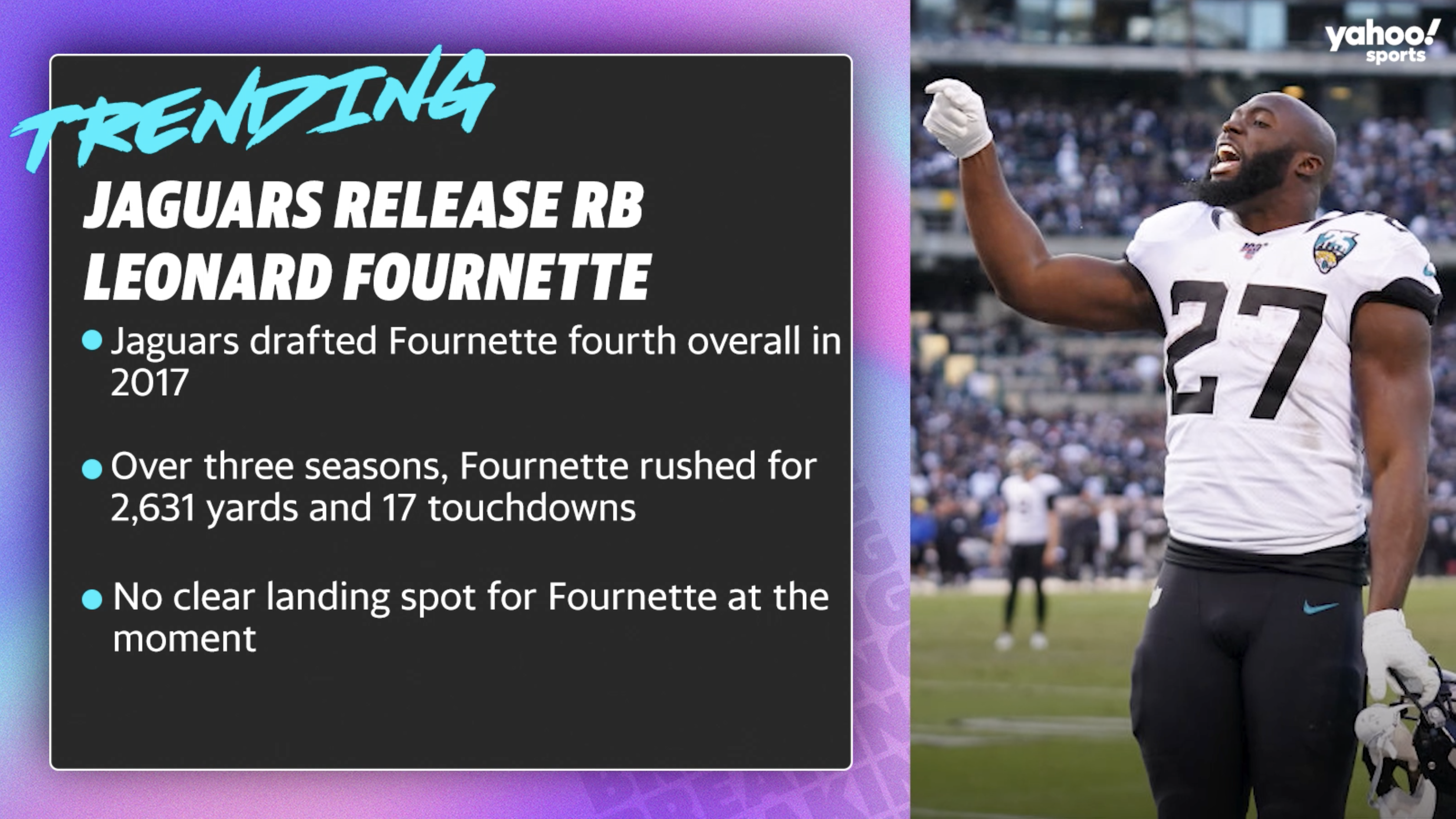 Jacksonville Jaguars release running back Leonard Fournette