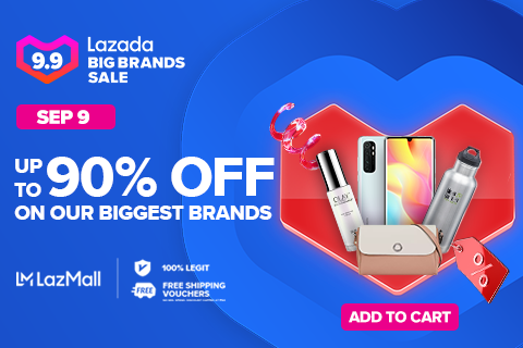 100% Authentic  LazMall 9.9 Biggest Brands Sale 