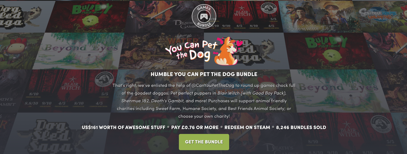 Humble S You Can Pet The Dog Bundle Is Exactly What It Sounds Like Wilson S Media - what johns cobras in roblox is better than nk why does