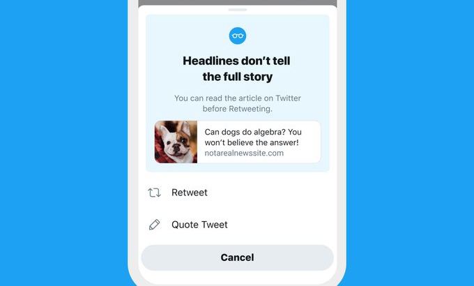 Twitter Says Its Test To Get People To Read Articles Before Tweeting Worked Wilson S Media - how to get free robux no human verification test iq medium