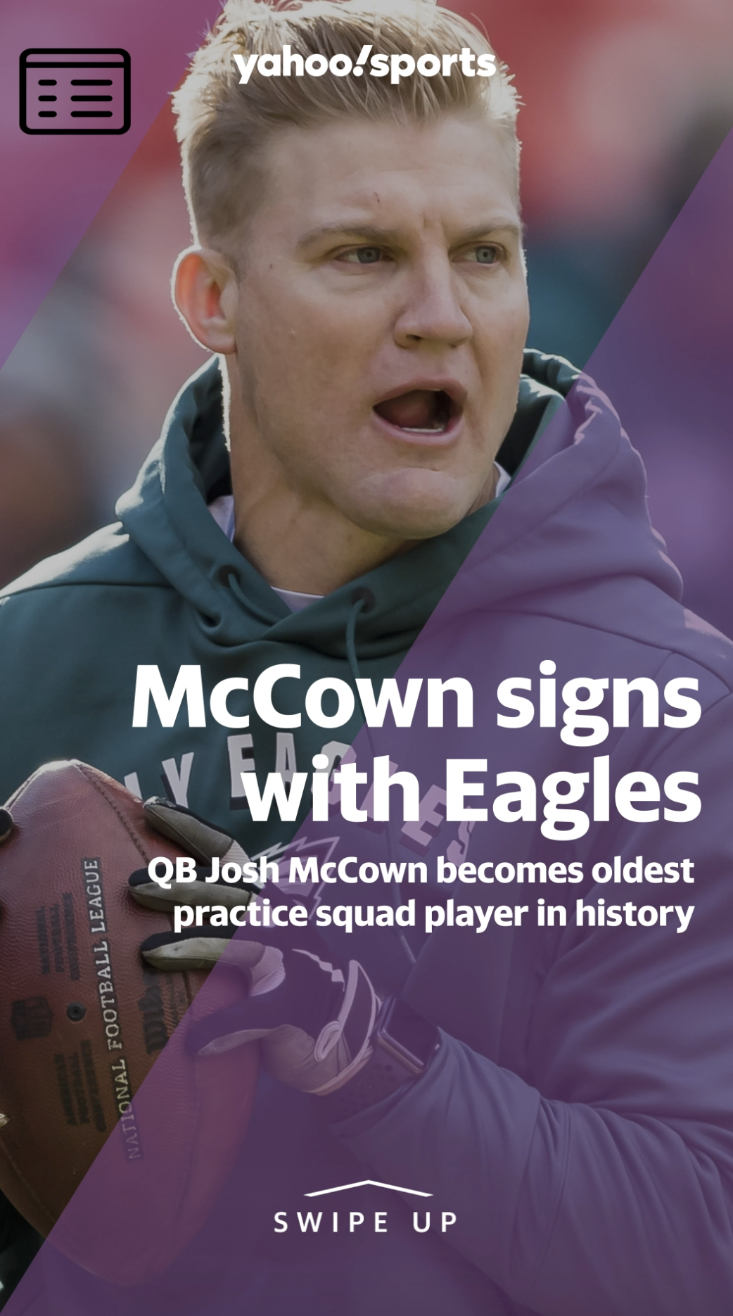 QB Josh McCown signs with Eagles to become oldest practice squad