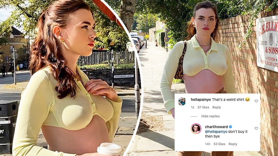 Model turns heads in 'weird' see-through bra top: 'Holy hell!