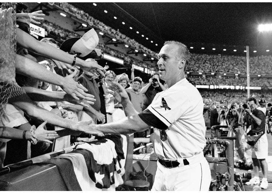 SportsCenter - 25 years ago, Cal Ripken Jr. played in his 2,131st  consecutive game, breaking Lou Gehrig's MLB record. Iron Man.