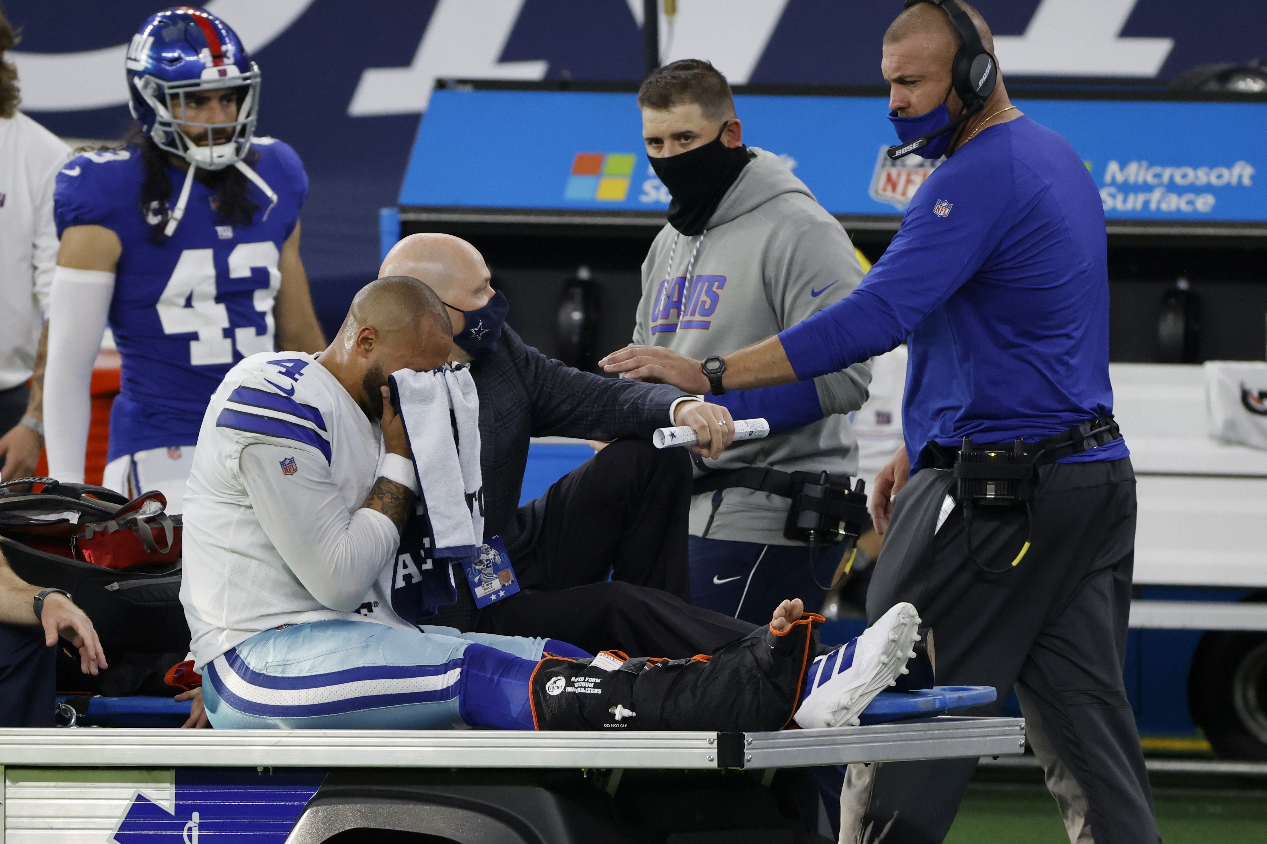 Nfl News Cowboys Dak Prescott Suffers Dislocated Ankle