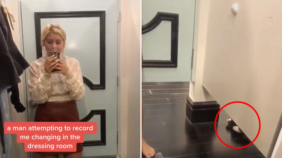 Woman spots creepy detail in change room